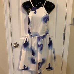 Fancyinn Blue and White Dress